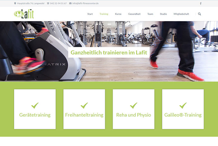 Fotoproduktion und Webdesign Fitnessstudio